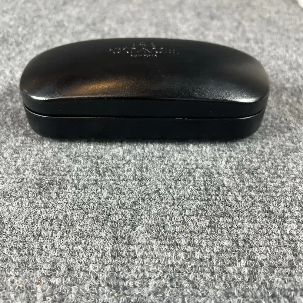 Coach New York Black Hard Shell Eyeglass Case Glasses Holder USED